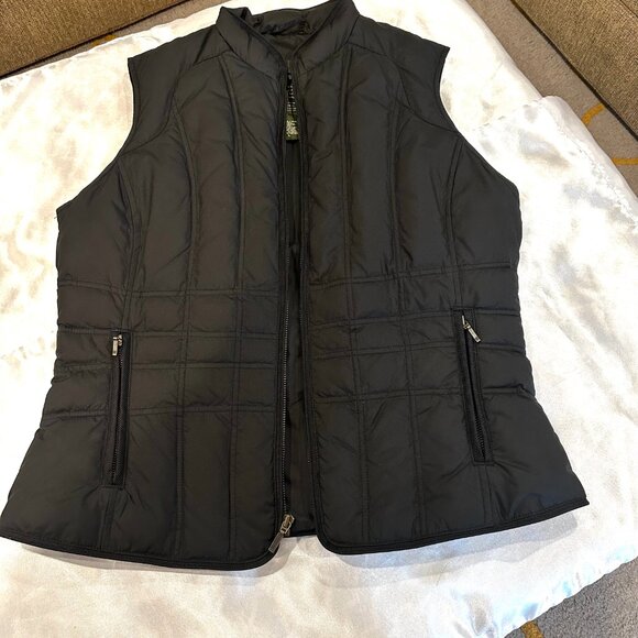 Eddie Bauer Women’s Black Goose Down Vest, Size L - Picture 2 of 15